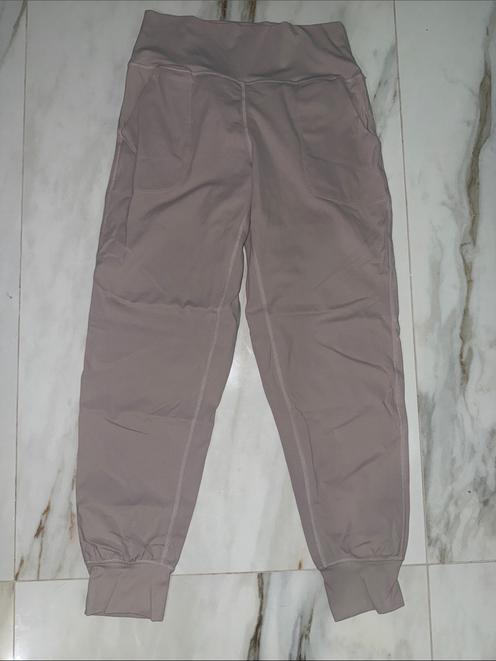 High-Waist Mauve Track Joggers for Women